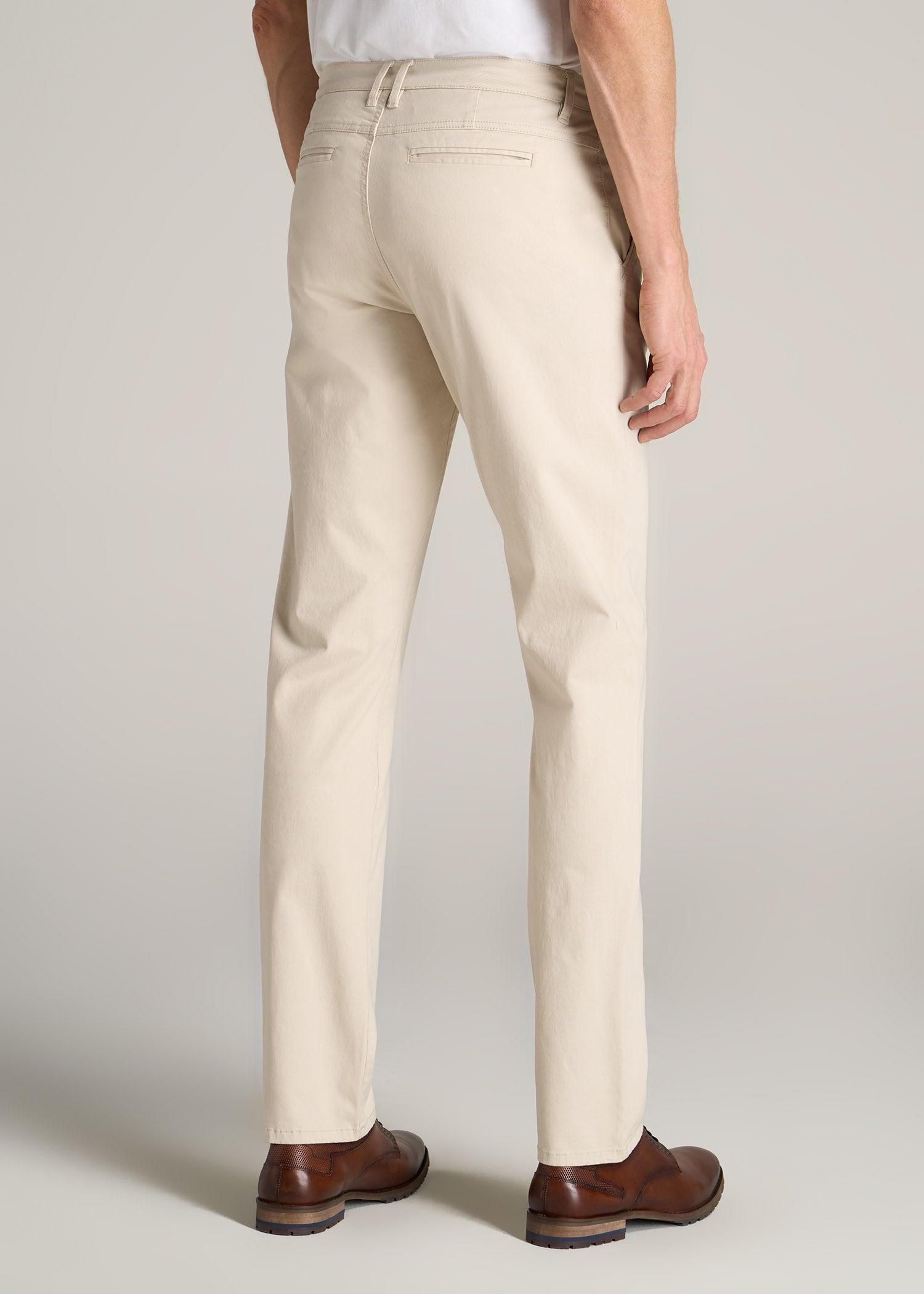 Carman TAPERED Chinos in Soft Beige - Pants for Tall Men Product Image