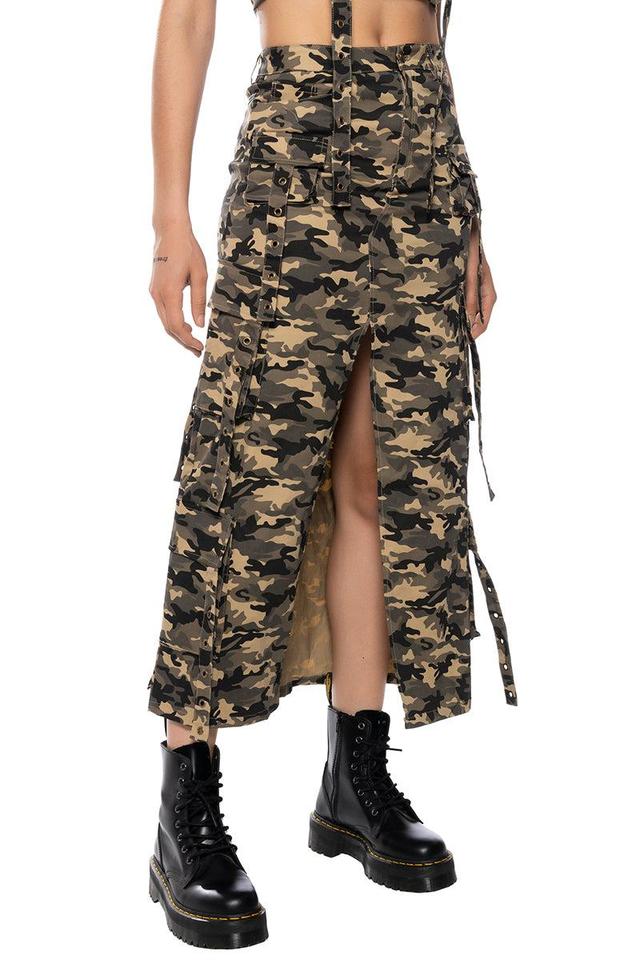 TAYLOR CAMO CARGO MAXI SKIRT Product Image