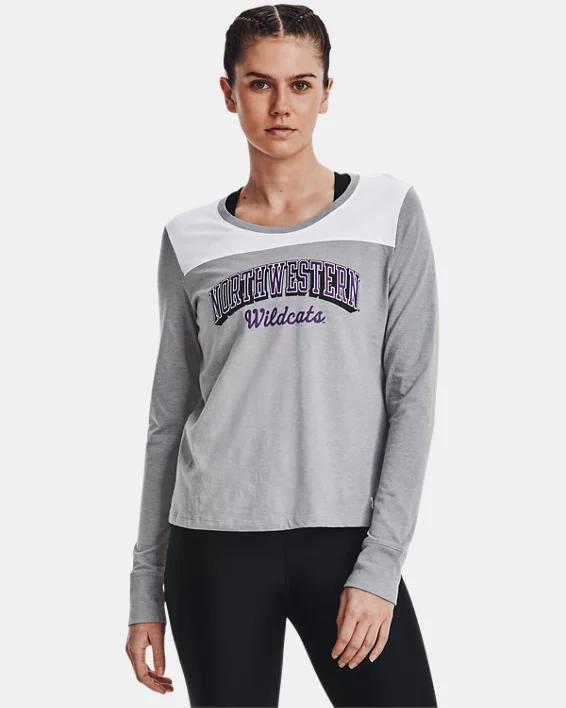 Women's UA Performance Cotton Collegiate Long Sleeve Product Image