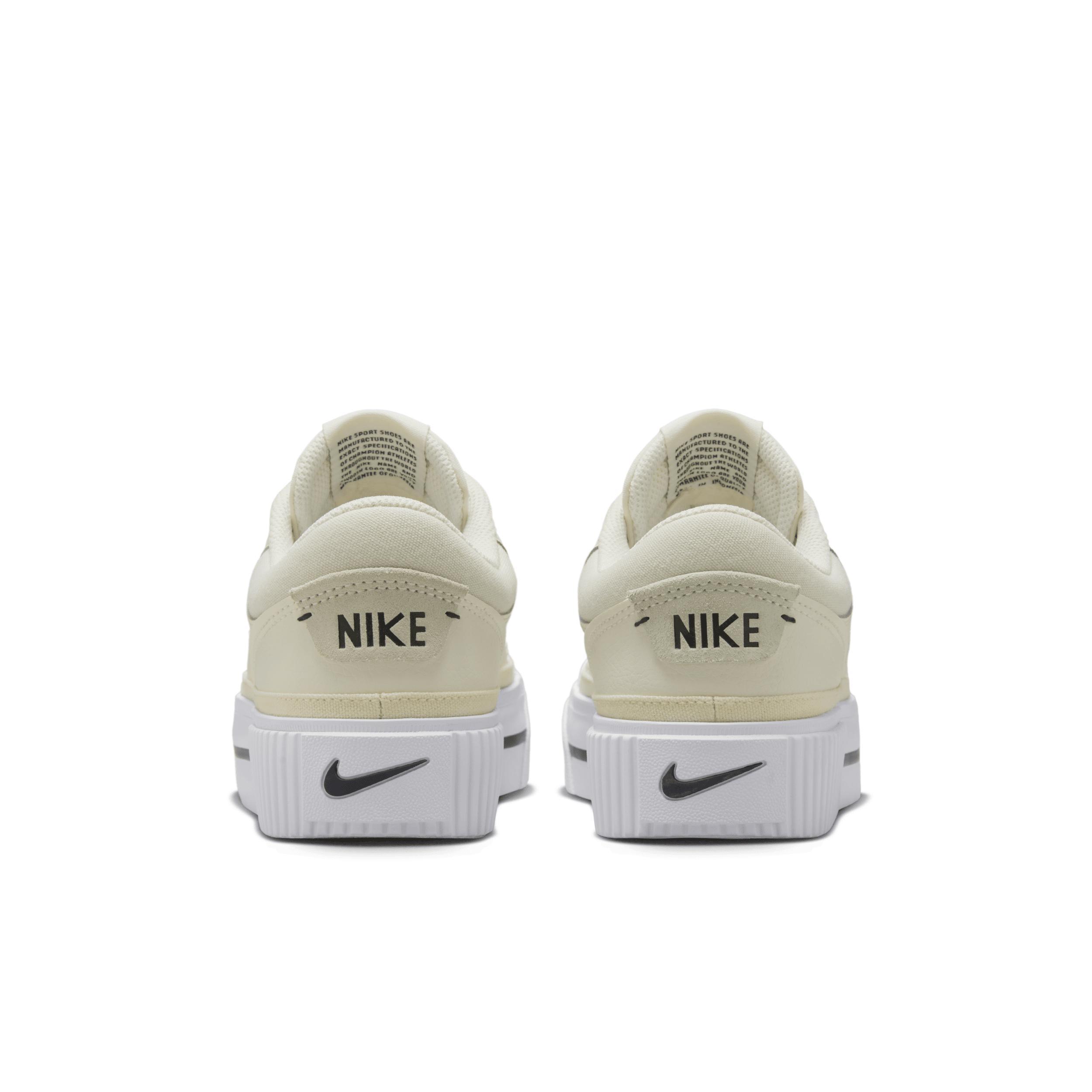 Nike Womens Court Legacy Lift Platform Casual Sneakers from Finish Line - WHITE Product Image