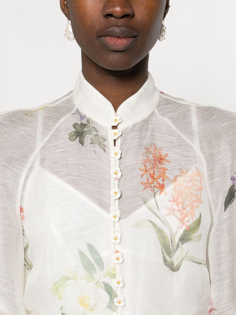 Blouse With Floral Pattern In Multicolor Product Image