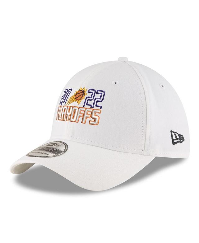 Mens New Era White Phoenix Suns 2022 Nba Playoffs Bubble Letter 39THIRTY Flex Hat Product Image