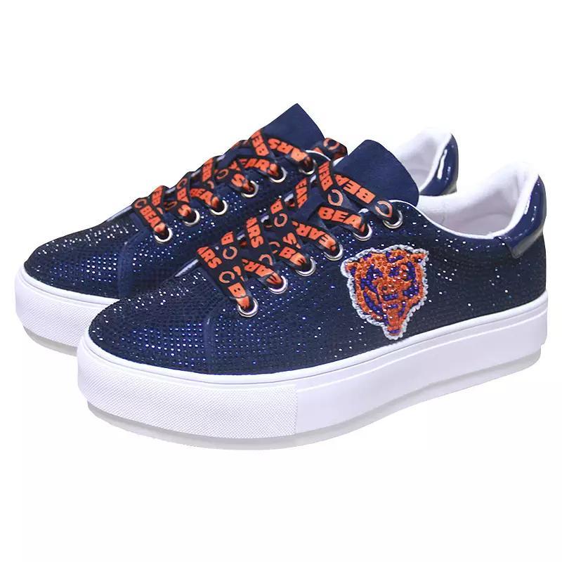 Womens Cuce Chicago Bears Team Colored Crystal Sneakers Blue Product Image