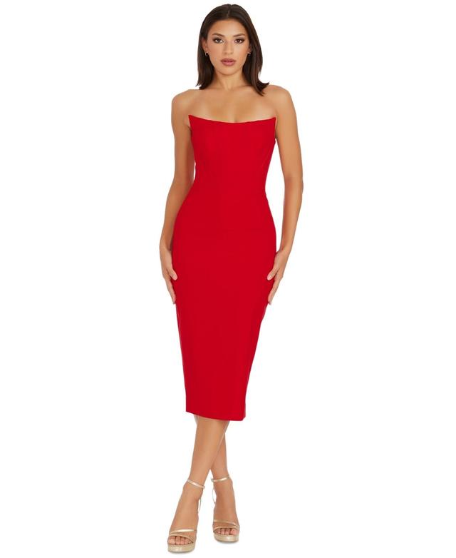 Women's Corset Strapless Midi Dress Product Image