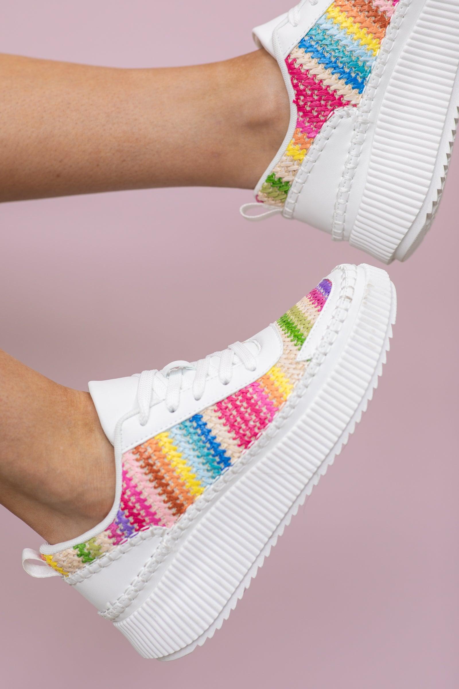 Rainbow Platform Lace Up Sneaker Product Image