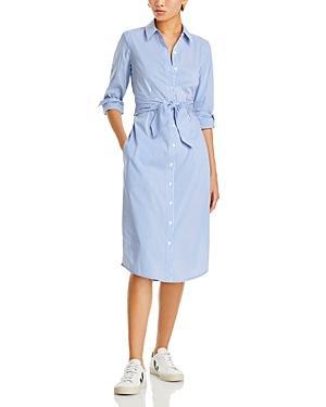 Womens Veronica Striped Cotton Tie-Waist Shirtdress Product Image