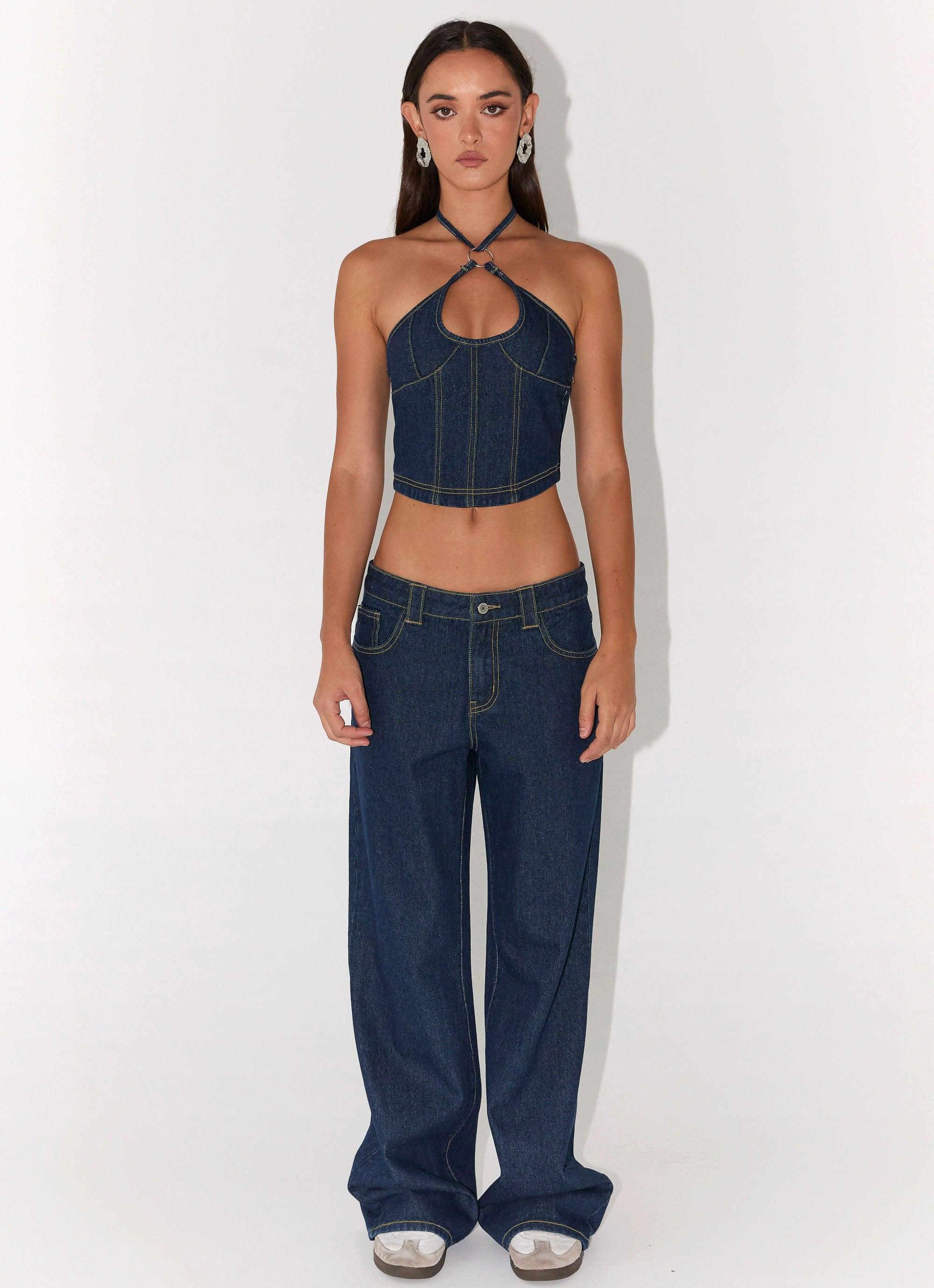 Rebel Blues Denim Top - Indigo Product Image