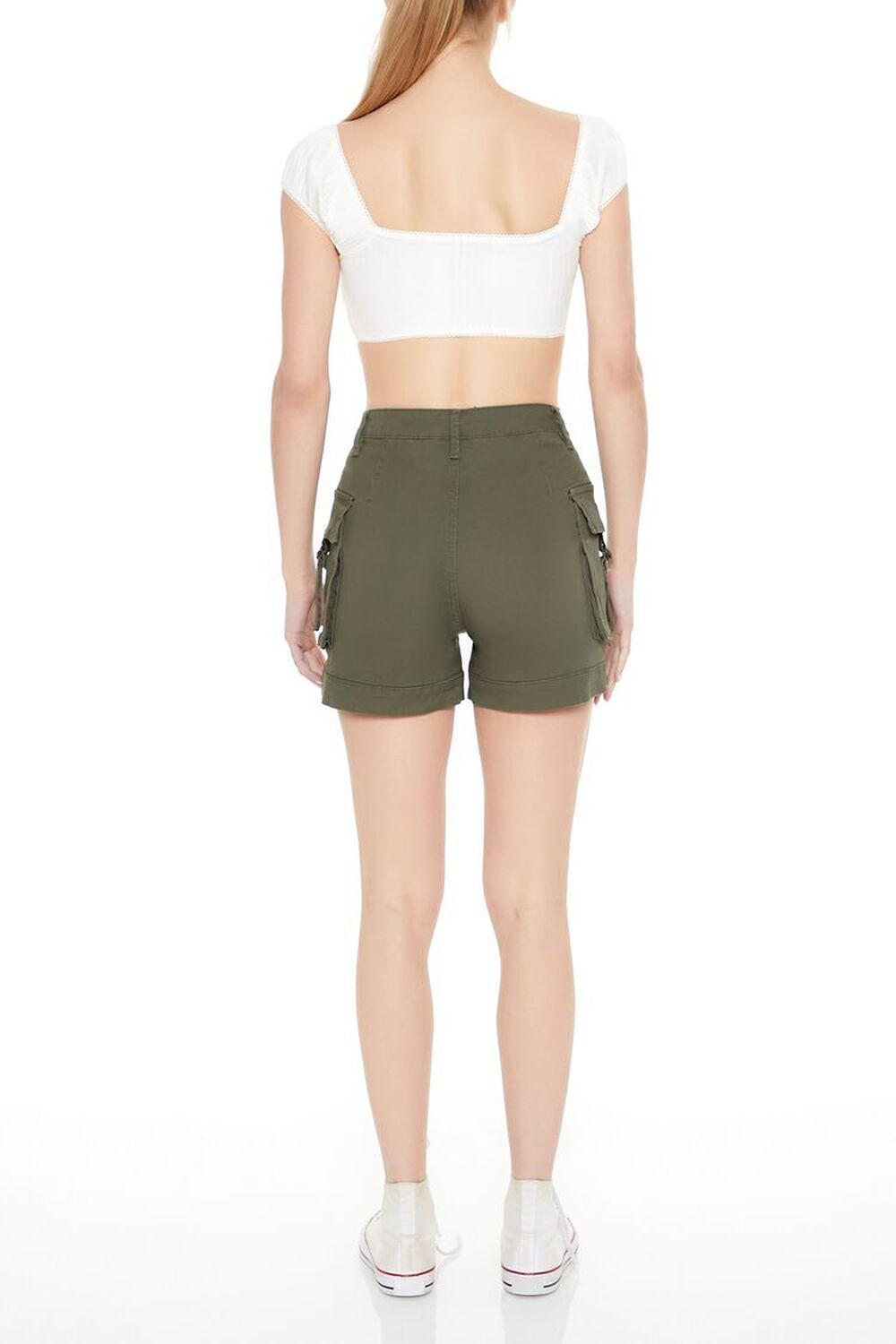 High-Rise Utility Cargo Shorts | Forever 21 Product Image