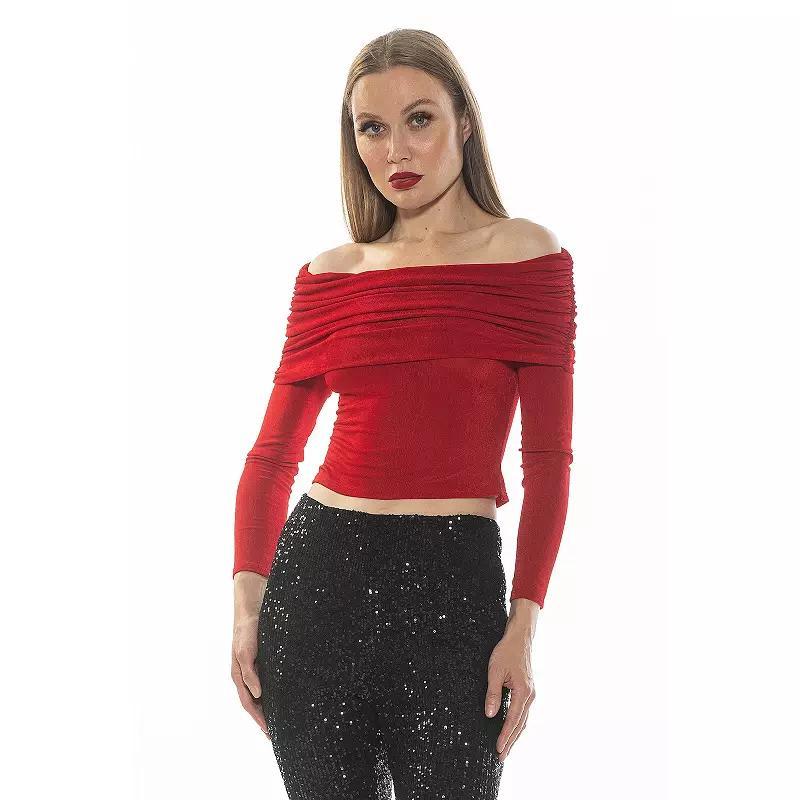 Womens ALEXIA ADMOR Hannah Off The Shoulder Long Sleeve Knit Top Product Image