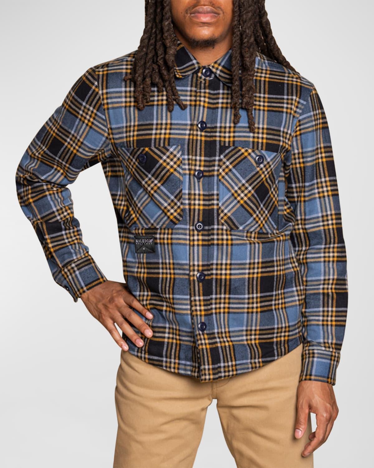 Mens Oxford Plaid Flannel Sport Shirt Product Image