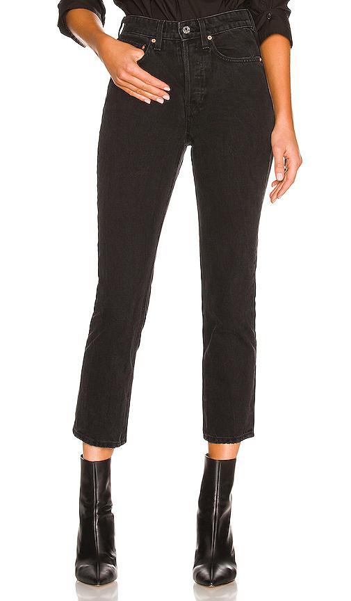 GRLFRND Karolina High Rise Straight Crop in Black product image