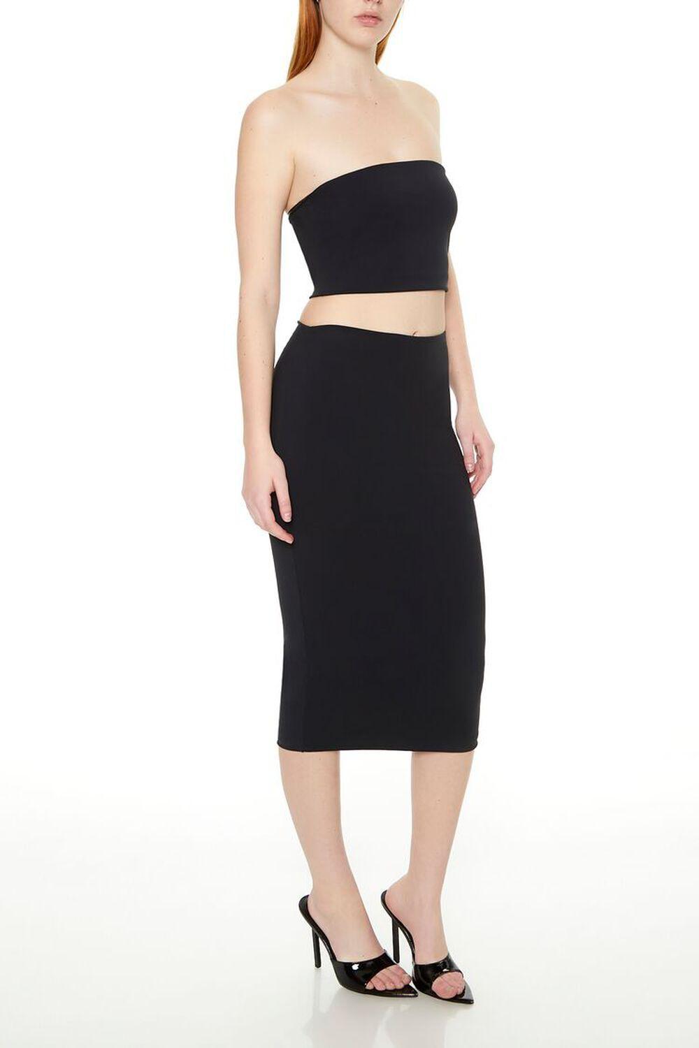 Cropped Tube Top & Midi Skirt Set | Forever 21 Product Image