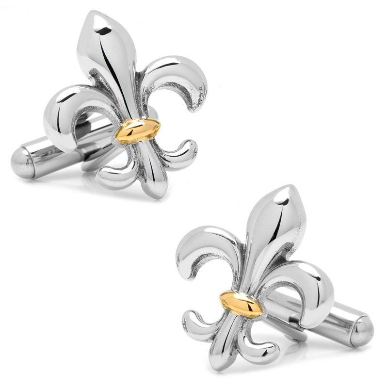 Fleur-De-Lis Cuff Links, Silver Product Image