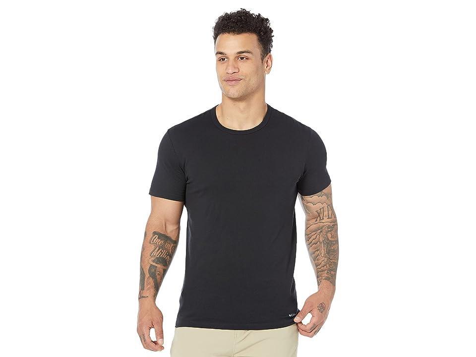 Columbia 100% Pure Cotton Crew Neck Tee Classic Fit Solid 3-Pack (Black) Men's Clothing Product Image