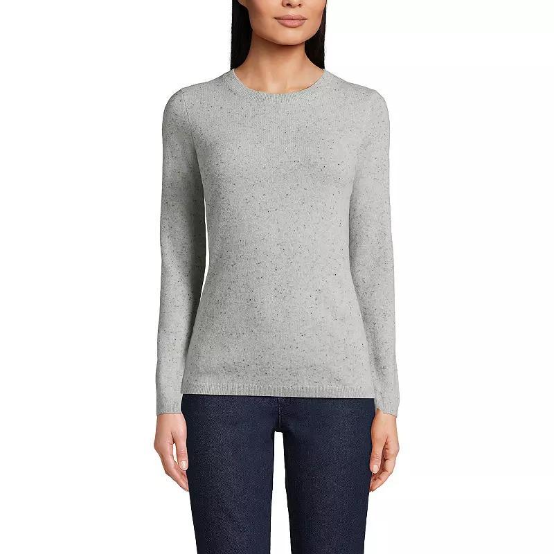 Womens Lands End Crewneck Cashmere Sweater Radiant Blue Product Image