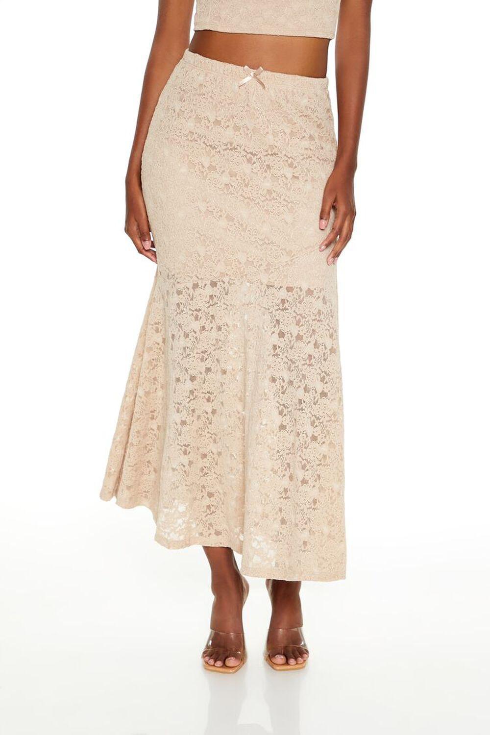 Lace Cami & Mermaid Maxi Skirt Set | Forever 21 Product Image