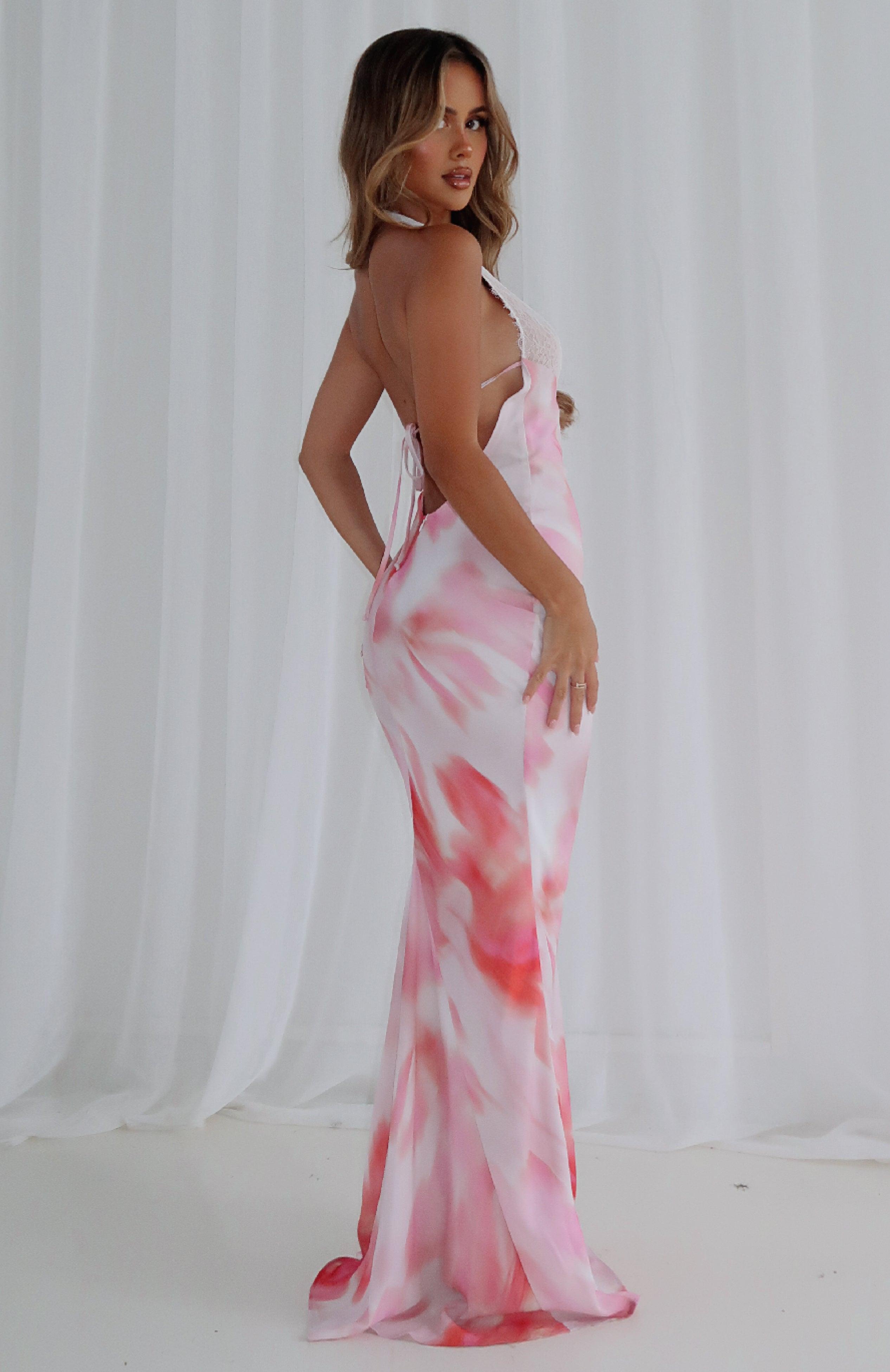 Beyond The Stars Maxi Dress Pink Floral Product Image