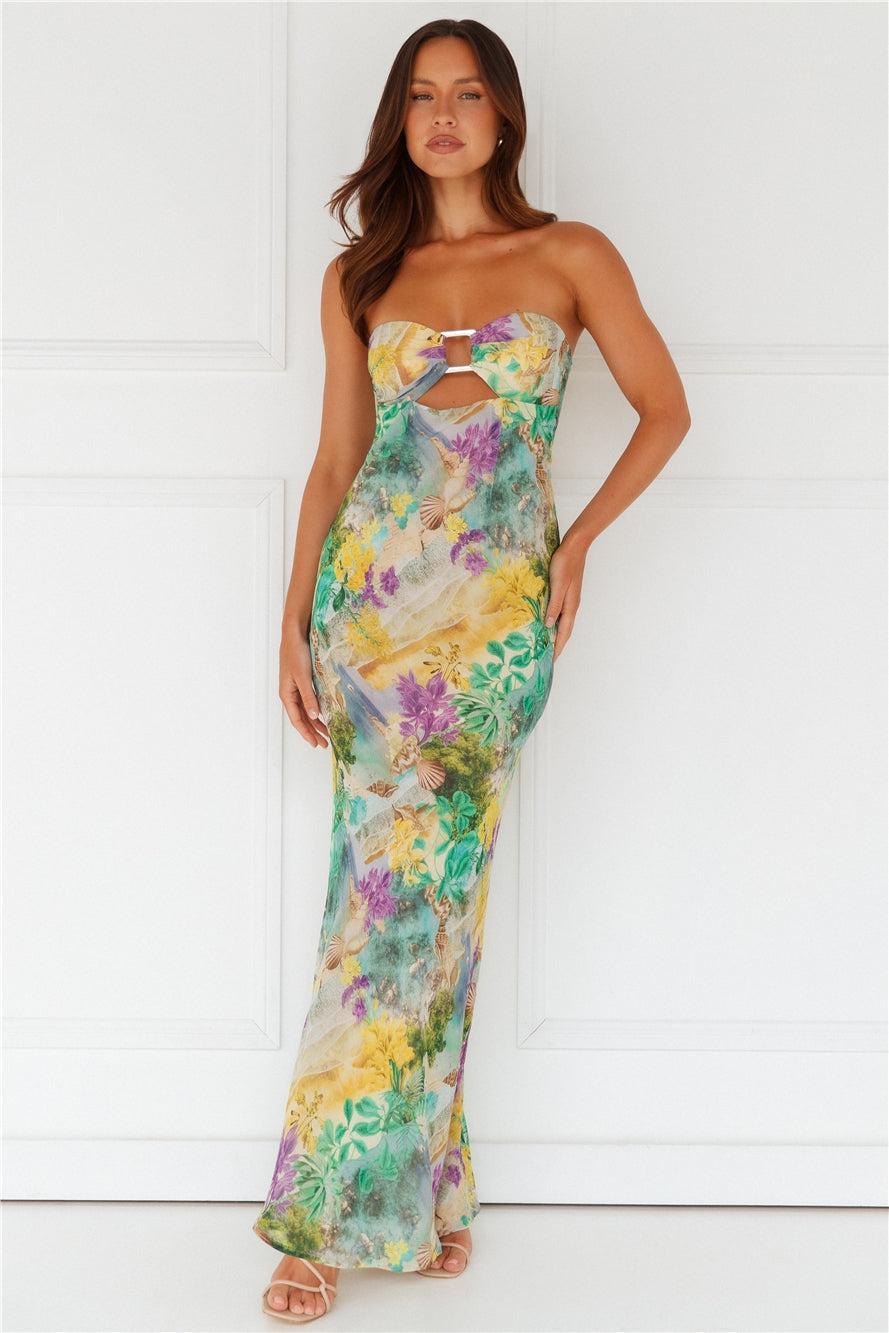 Velzy Strapless Dress Esme Print Product Image