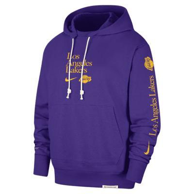 Los Angeles Lakers Standard Issue Courtside Nike Mens Dri-FIT NBA Hoodie Product Image