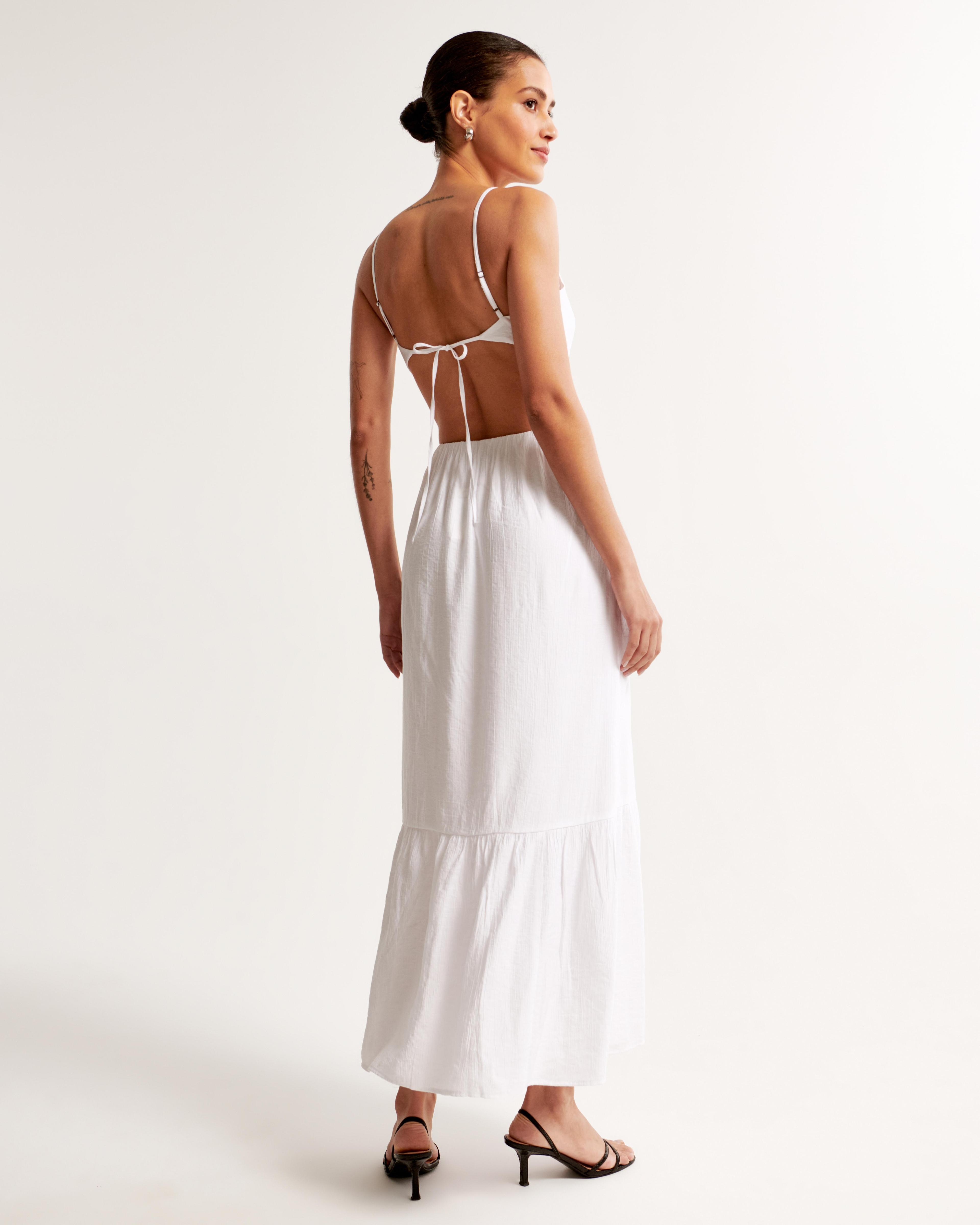 Crinkle Textured Cutout Maxi Dress Product Image