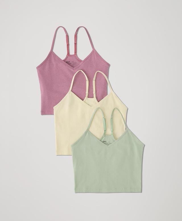 Womens Everyday Shelf Bra Cropped Camisole 3-Pack 3XL Product Image