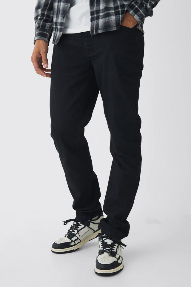 Slim Rigid Jean in True Black | boohooMAN USA Product Image