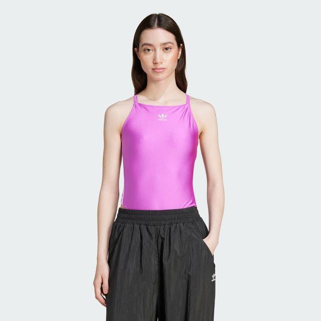 adidas Adicolor 3-Stripes Bodysuit Purple Burst XL Womens Product Image