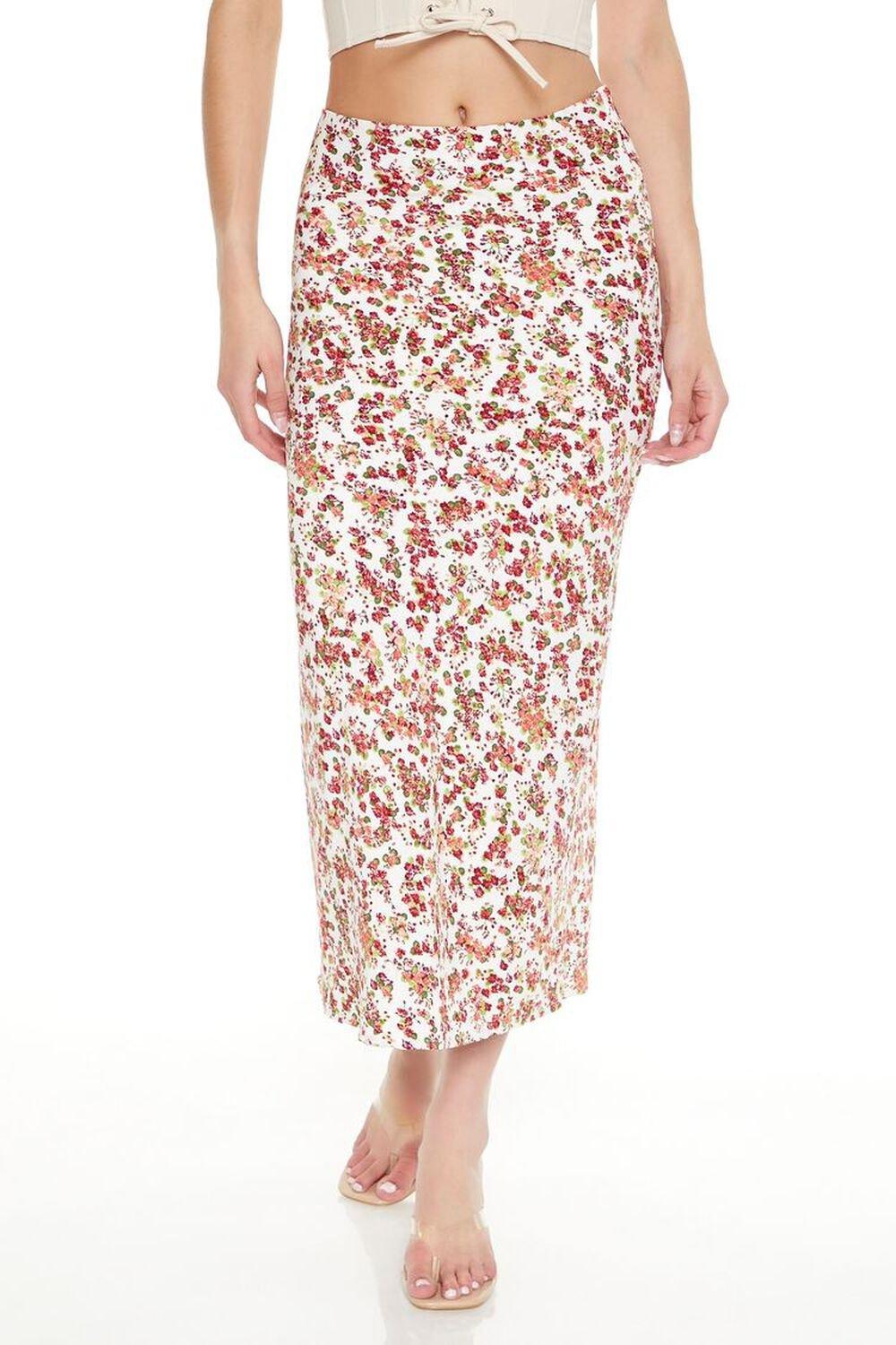 Floral Print Straight Maxi Skirt | Forever 21 Product Image