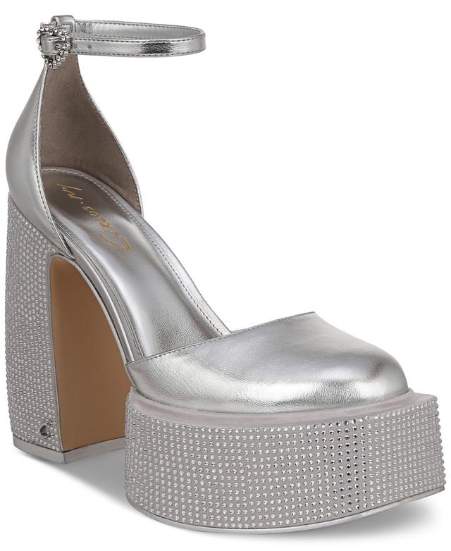 Circus Ny by Sam Edelman Womens Bailey Jewel Two-Piece Ankle-Strap Platform Pumps Product Image