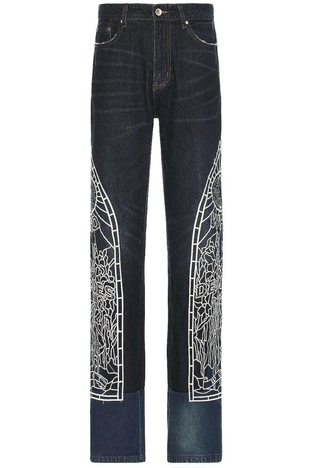 Who Decides War by Ev Bravado Cowboy Denim Jean in Indigo - Denim-Dark. Size 30 (also in ). Product Image