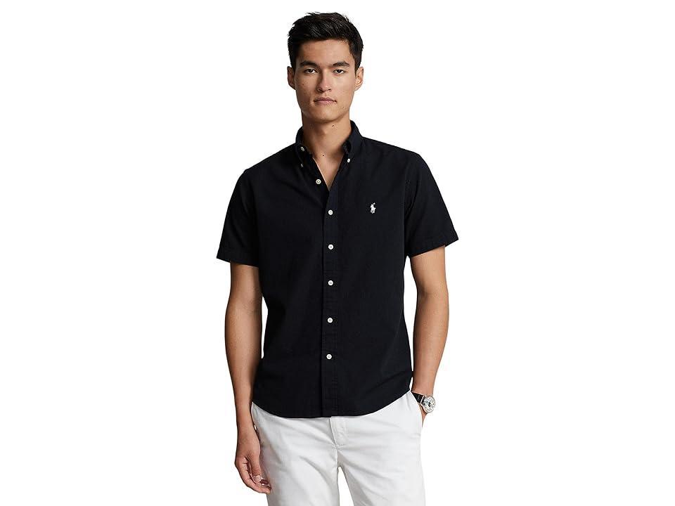 Polo Ralph Lauren Classic Fit Seersucker Shirt (Dark Indigo) Men's Clothing Product Image