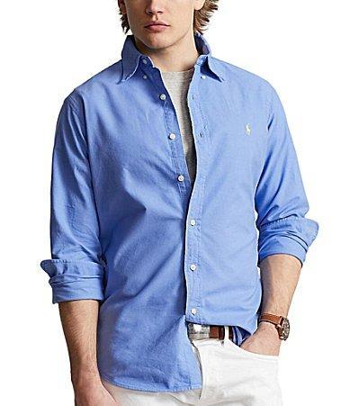 Mens Garment-Dyed Classic-Fit Oxford Shirt Product Image