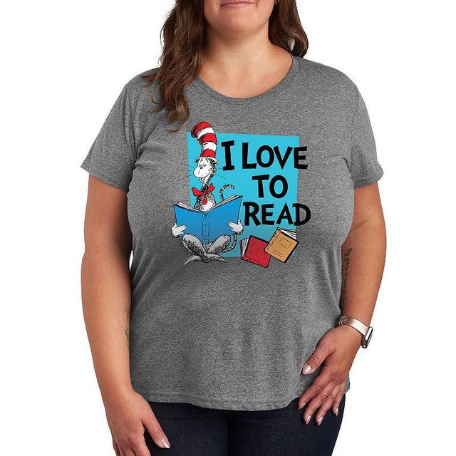 Plus Dr. Seuss I Love To Read Graphic Tee, Womens Product Image