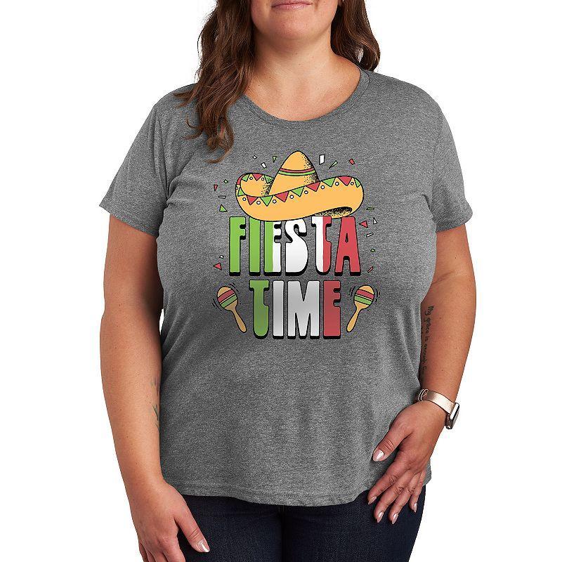 Plus Fiesta Time Graphic Tee, Womens Product Image