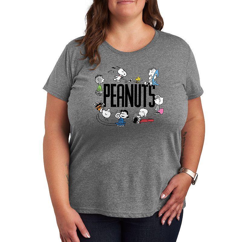 Plus Peanuts Group Logo Graphic Tee, Womens Product Image