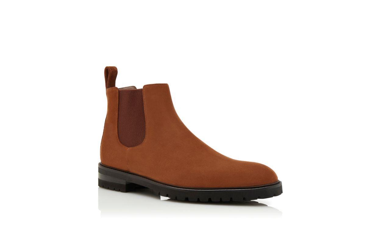 BROMPTON Brown Calf Suede Chelsea Boots Product Image