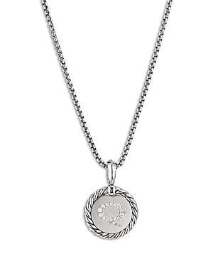 Womens Initial Charm with Pav Diamonds Product Image