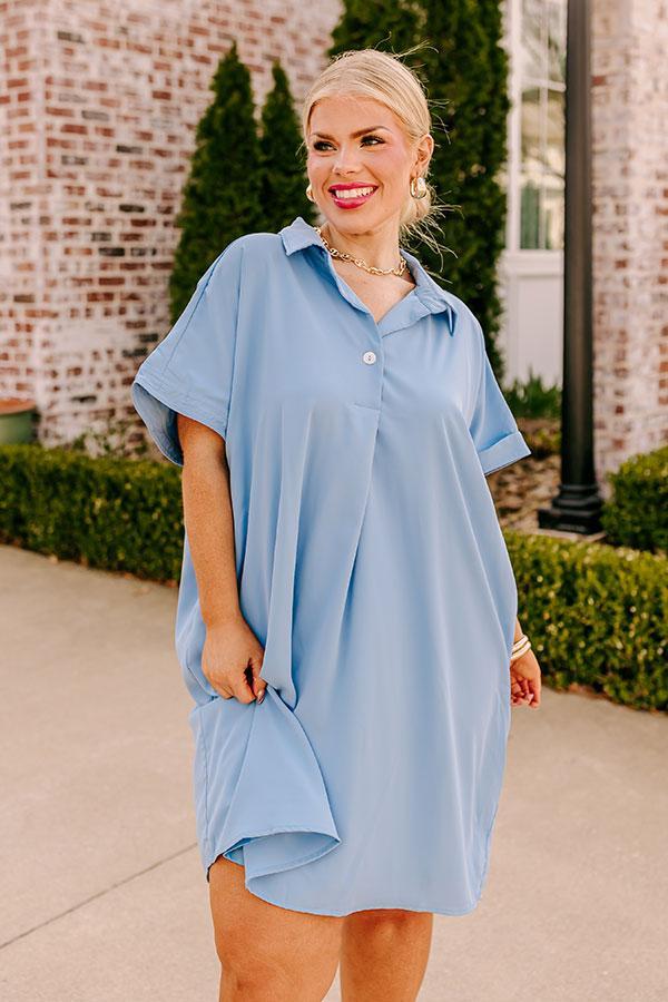 Effortless Radiance Shift Dress in Sky Blue Curves Product Image