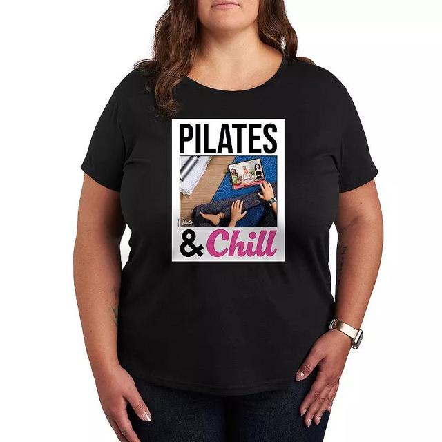 Plus Barbie Pilates & Chill Graphic Tee, Womens Product Image