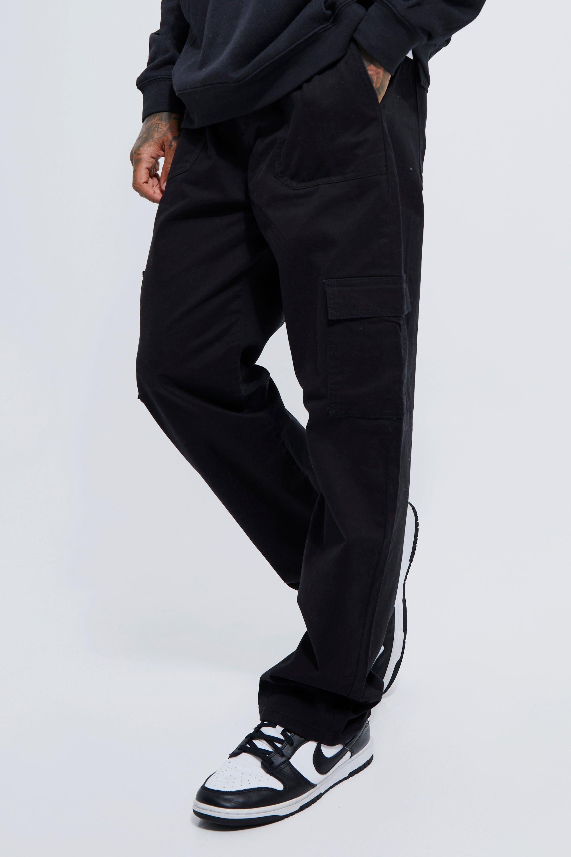 Elastic Waist Relaxed Fit Cargo Pants | boohooMAN USA Product Image