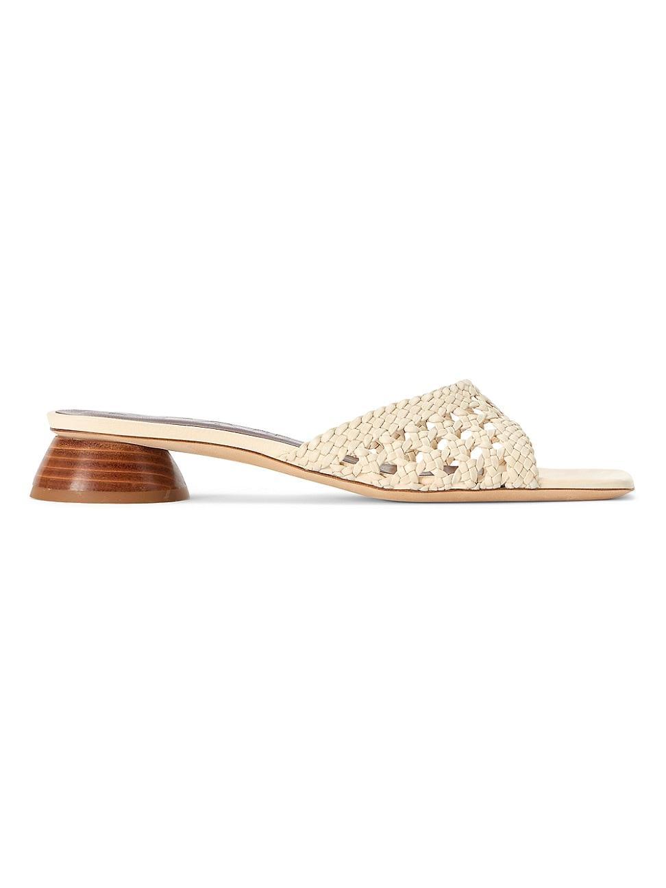Staud Womens Simone Slip On Crochet Low Heel Sandals Product Image