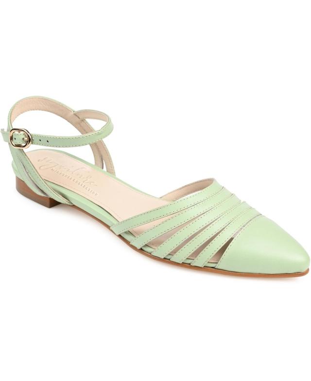 Journee Signature Dexie Tru Comfort Foam Womens Leather Flats Green Product Image