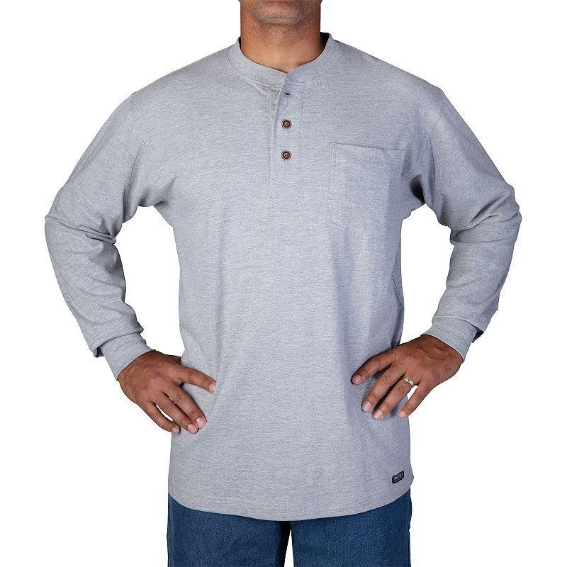 Mens Smiths Workwear Regular-Fit Sherpa Bonded Thermal Henley Pullover Product Image