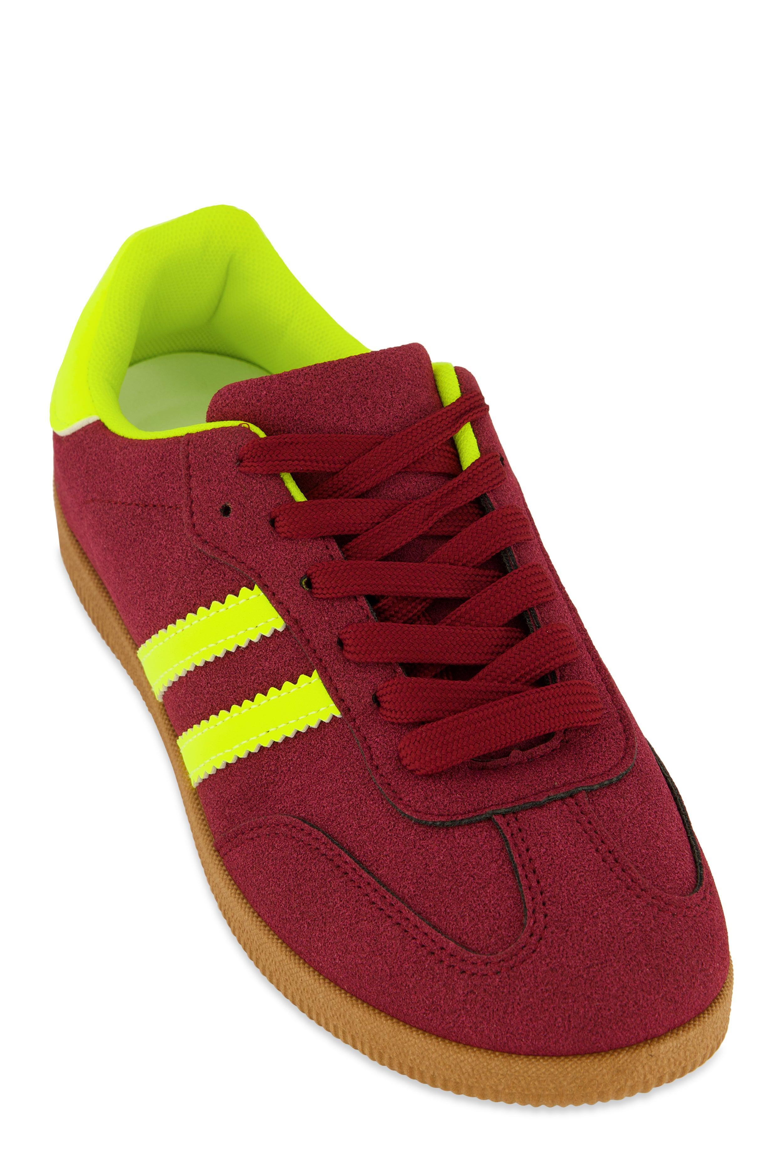 Womens Side Stripe Detail Lace Up Sneakers Product Image