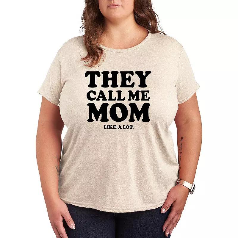 Plus Call Me Mom A Lot Graphic Tee, Womens Product Image