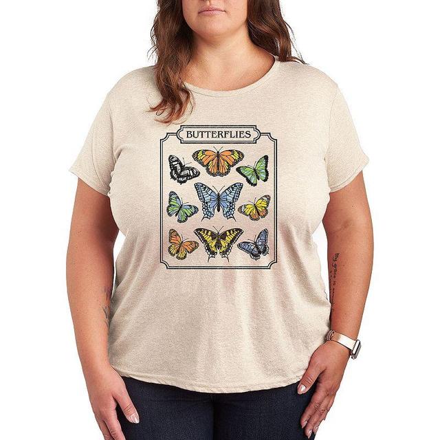 Plus Chart Of Butterflies Graphic Tee, Womens Product Image