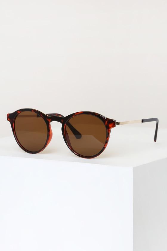 Fare Tortoise Round Sunglasses Product Image