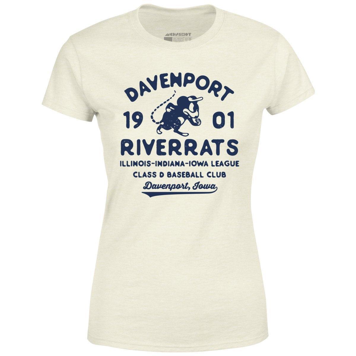 Davenport River Rats - Iowa - Vintage Defunct Baseball Teams - Women's T-Shirt Female Product Image