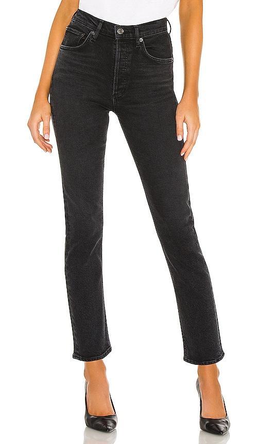 Agolde Riley High Rise Cropped Straight Jeans in Panoramic Product Image