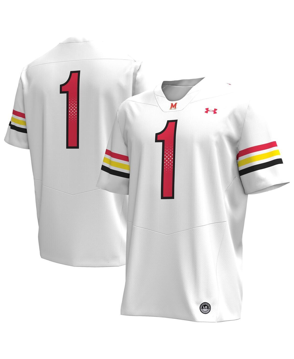 Under Armour Mens 1 Maryland Terrapins Replica Football Jersey - White Product Image